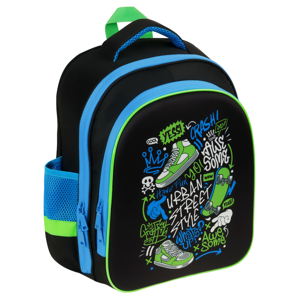 Ранец ArtSpace School Friend Light"Crash" 35*29*12см, 2 отделения, 2 кармана, анатомическая спинка - фото 1