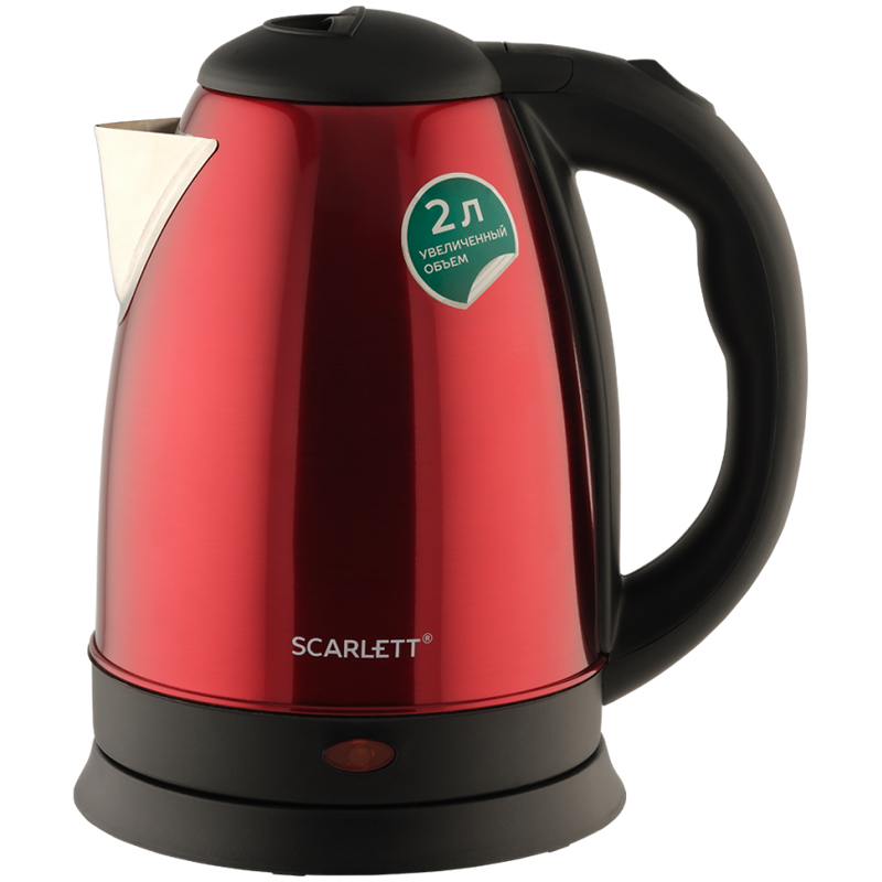 Чайник электрический Scarlett SC-EK21S76, 2л, 1800Вт, нержавеющая сталь, красный - фото 5
