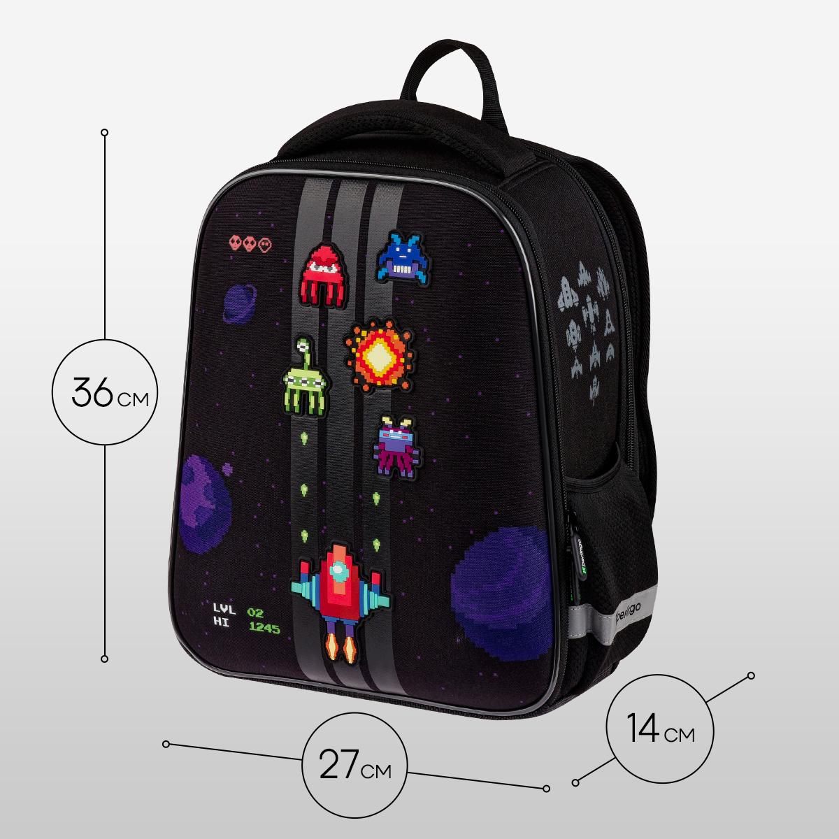 Ранец Berlingo Expert Mini "Space Battle" 36*27*14см, 2 отделения, 2 кармана, анатомическая спинка - фото 8