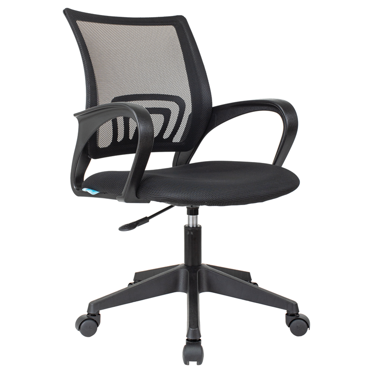 Кресло оператора Helmi HL-M95 R (695) "Airy", спинка сетка черная/сиденье ткань TW черная, пиастра - фото 1