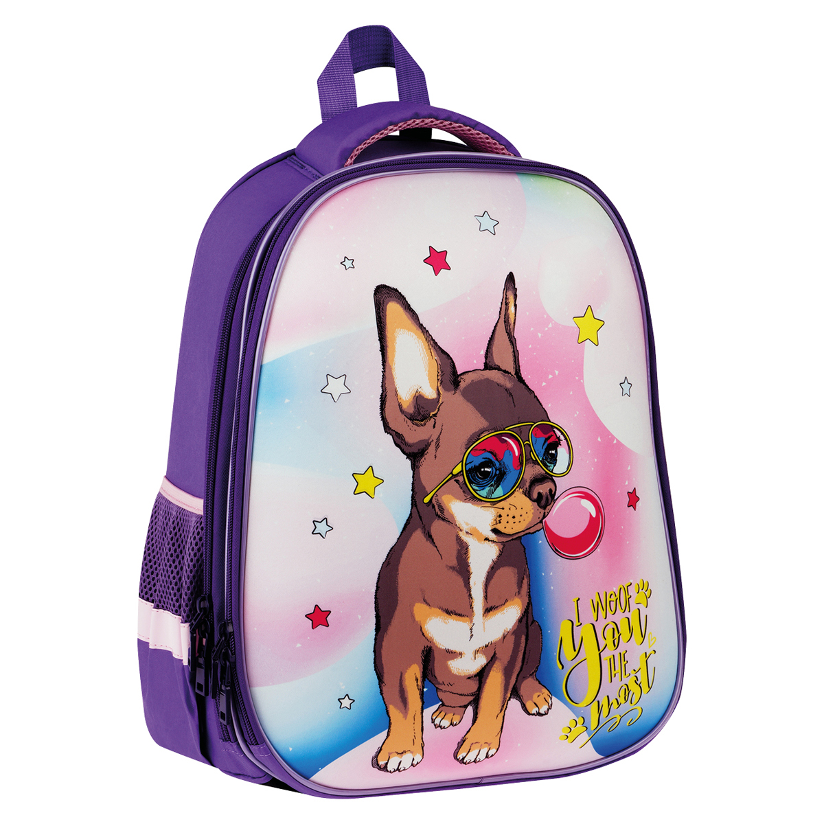 Ранец ArtSpace School Friend "Woof" 39*30*18см, 2 отделения, 2 кармана, анатомическая спинка - фото 1