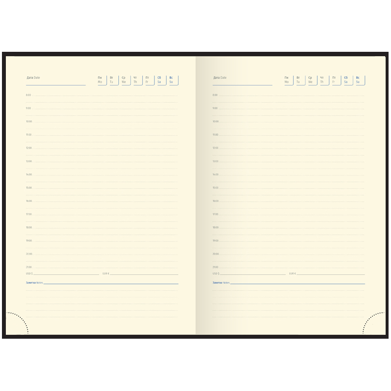 Ежедневник недатированный, А5, 160л., кожа, Delucci, фактурная кожа, золот. срез, черный - фото 5