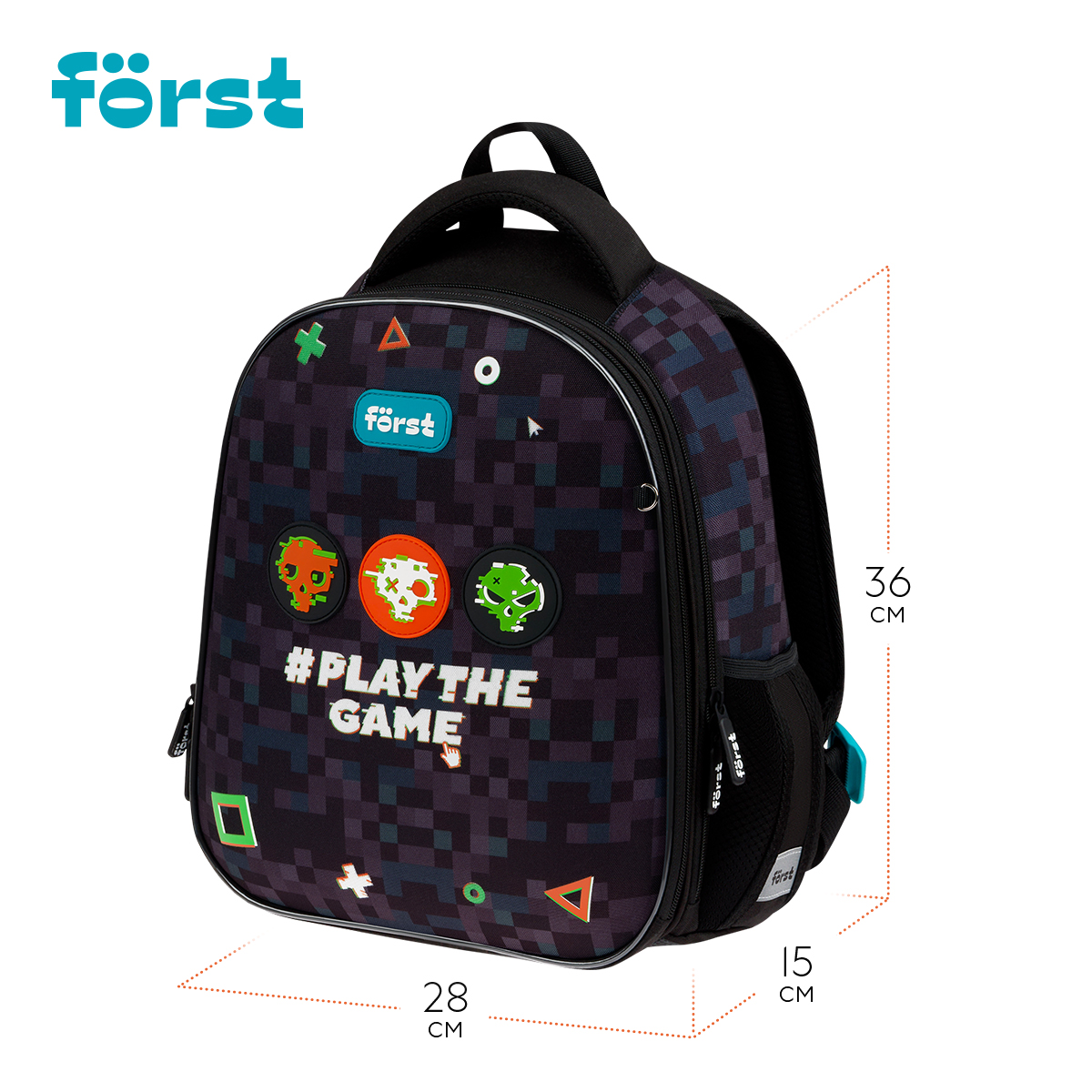 Ранец F?rst F-Top облегченный "Play the game" 36*28*15см, 2 отделения, 2 кармана, анатомическая спинка - фото 9