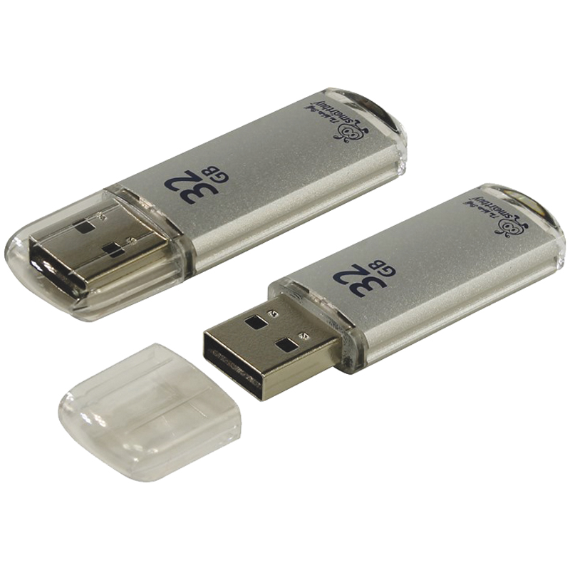 Флеш-память Smartbuy V-Cut, 32Gb, USB 2.0, сереб, SB32GBVC-S - фото 1