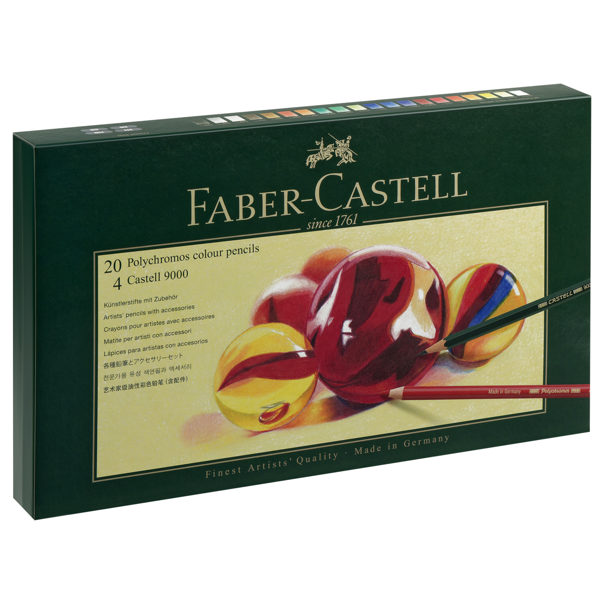 Карандаши цветные художественные Faber-Castell "Polychromos", 20цв.+ 4ч/г заточен., студийная коробка - фото 2