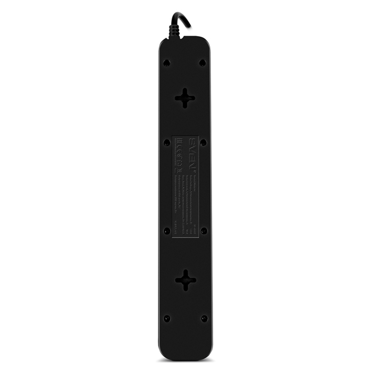 Сетевой фильтр Sven SF-05LU 5 розеток, ,2*USB 2.4А, 5м, черный - фото 3