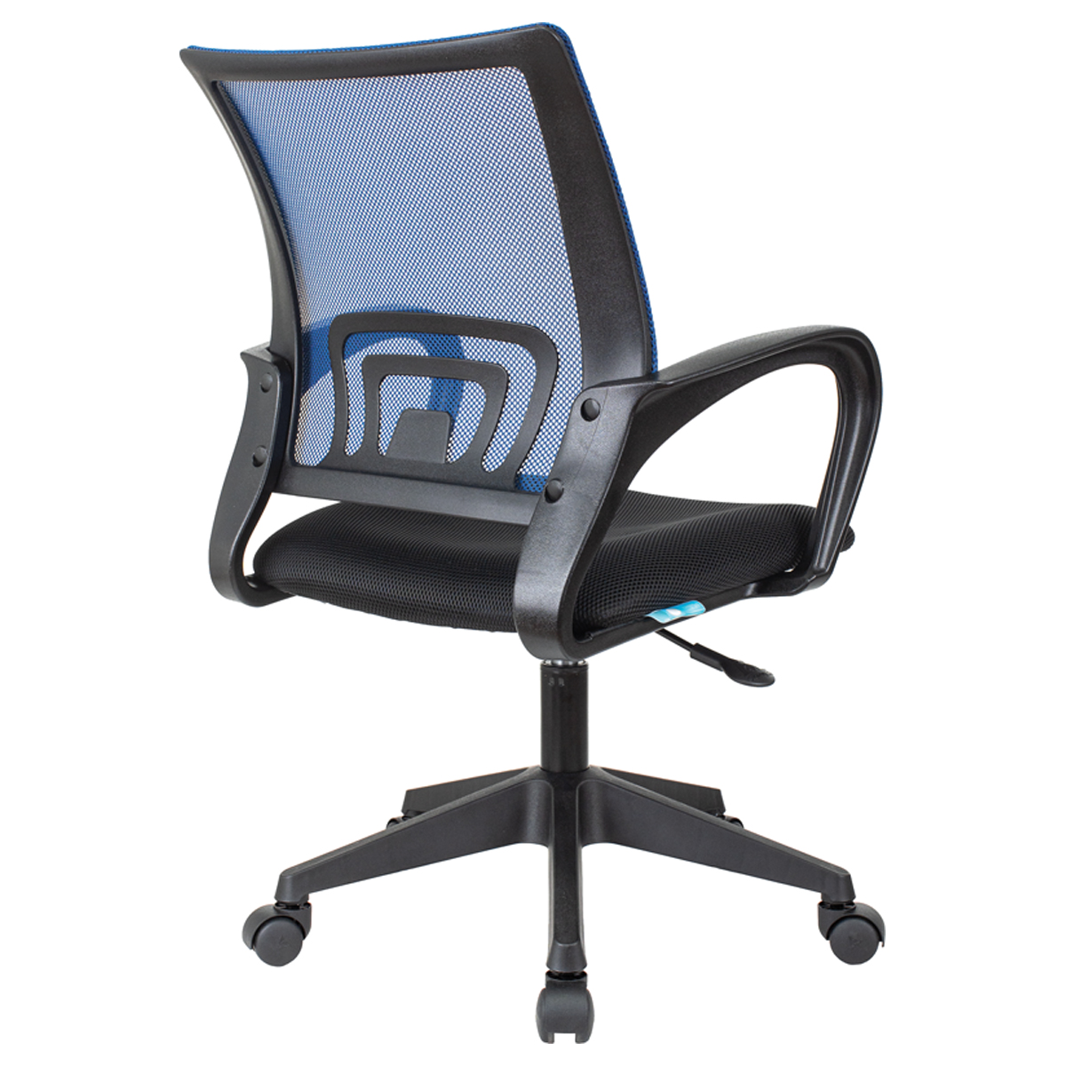 Кресло оператора Helmi HL-M95 R (695) "Airy", спинка сетка синяя/сиденье ткань TW черная, пиастра - фото 4