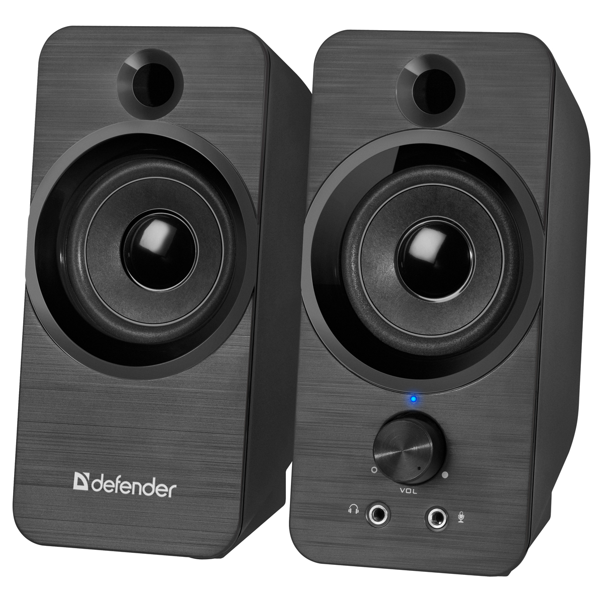 Колонки Defender SPK-190, 2*4W, питание от USB, черный - фото 1