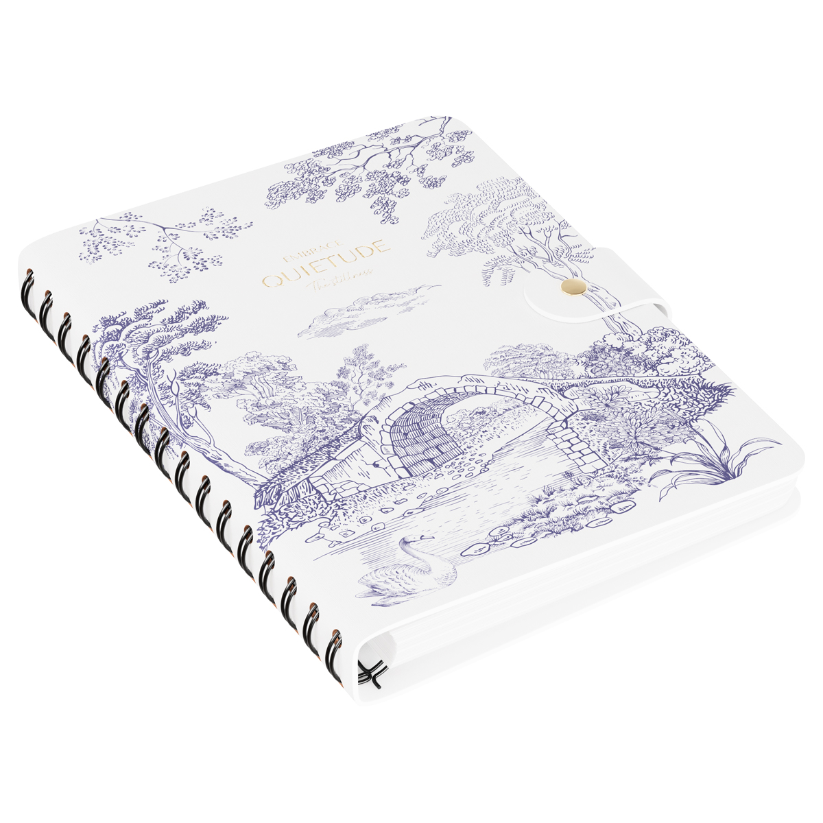 Ежедневник недатированный, А5, 136л., мягкий переплет, экокожа, BG "Embrace. Serenity", на гребне, подарочная  коробка, ручка в комплекте - фото 3