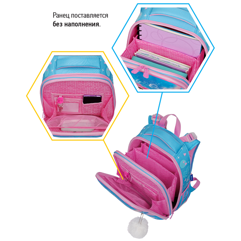 Ранец Berlingo Expert "Plush Owl" 37*28*16см, 2 отделения, 2 кармана, анатомическая спинка - фото 5