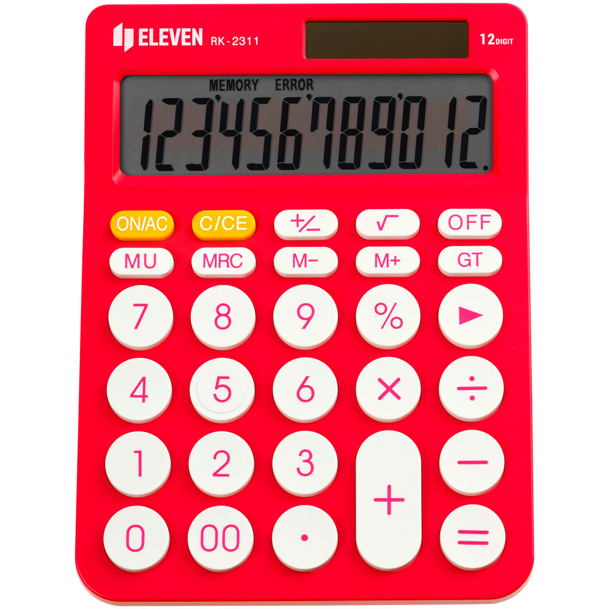 Калькулятор настольный Eleven RK-2311-PK, 12 разрядов, двойное питание, 143*192*26мм, розовый - фото 2