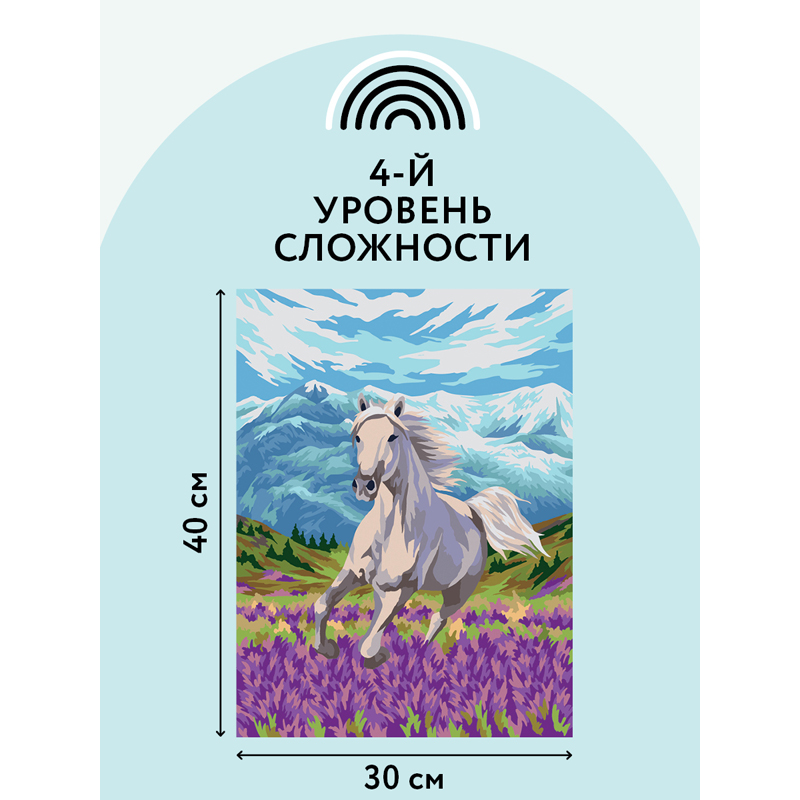 Картина по номерам на холсте ТРИ СОВЫ "Свобода", 30*40, с акриловыми красками и кистями - фото 3