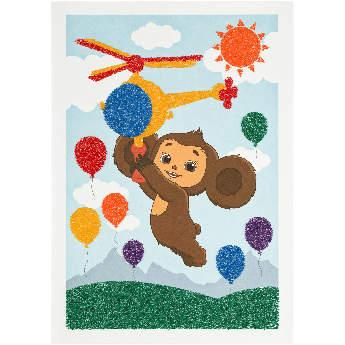 Фреска-картина из песка Мульти-Пульти "Чебурашка", картонная коробка - фото 9