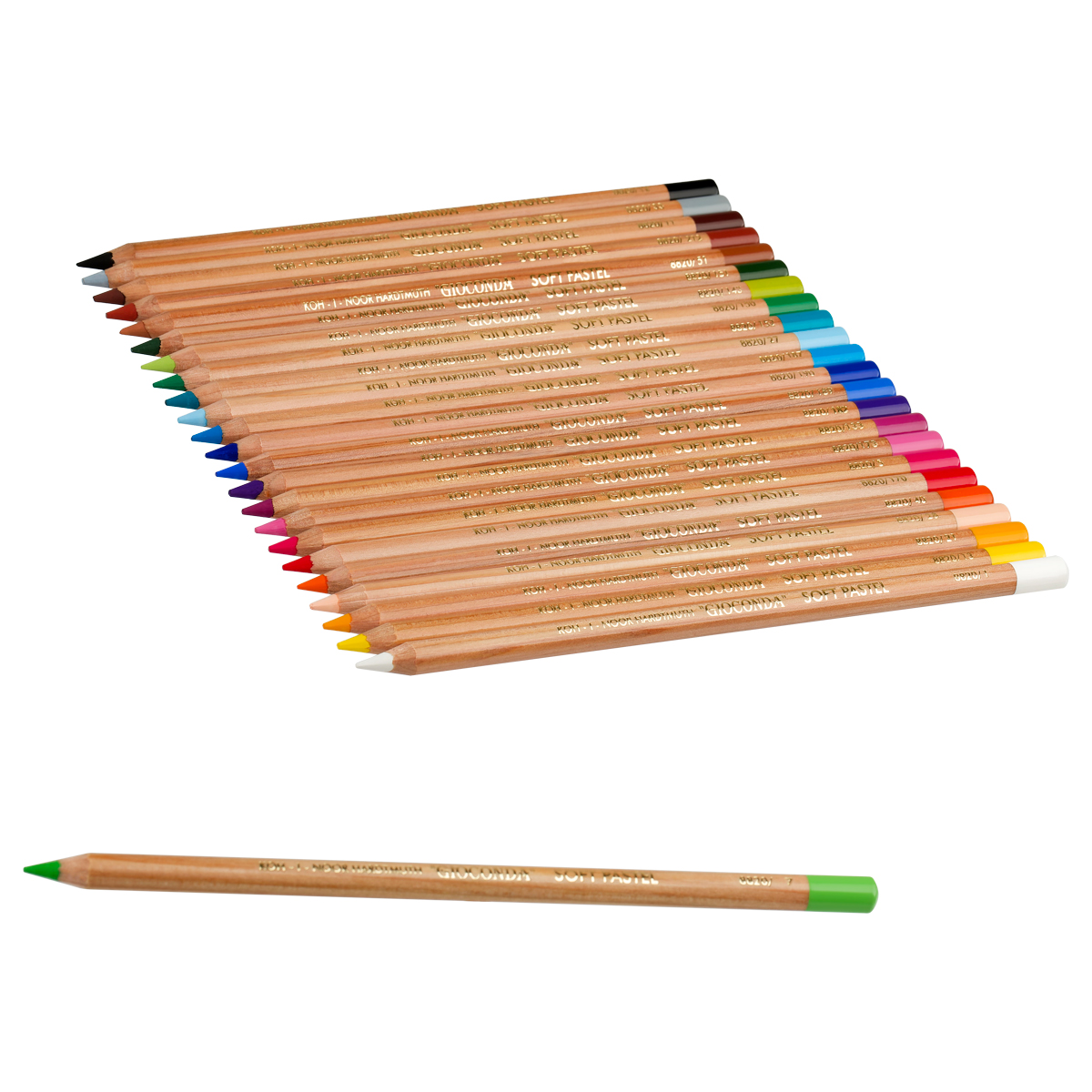 Карандаши цветные пастельные KOH-I-NOOR "Gioconda", 24 цвета, мягкие, металлическая коробка, 8828024001PL - фото 5