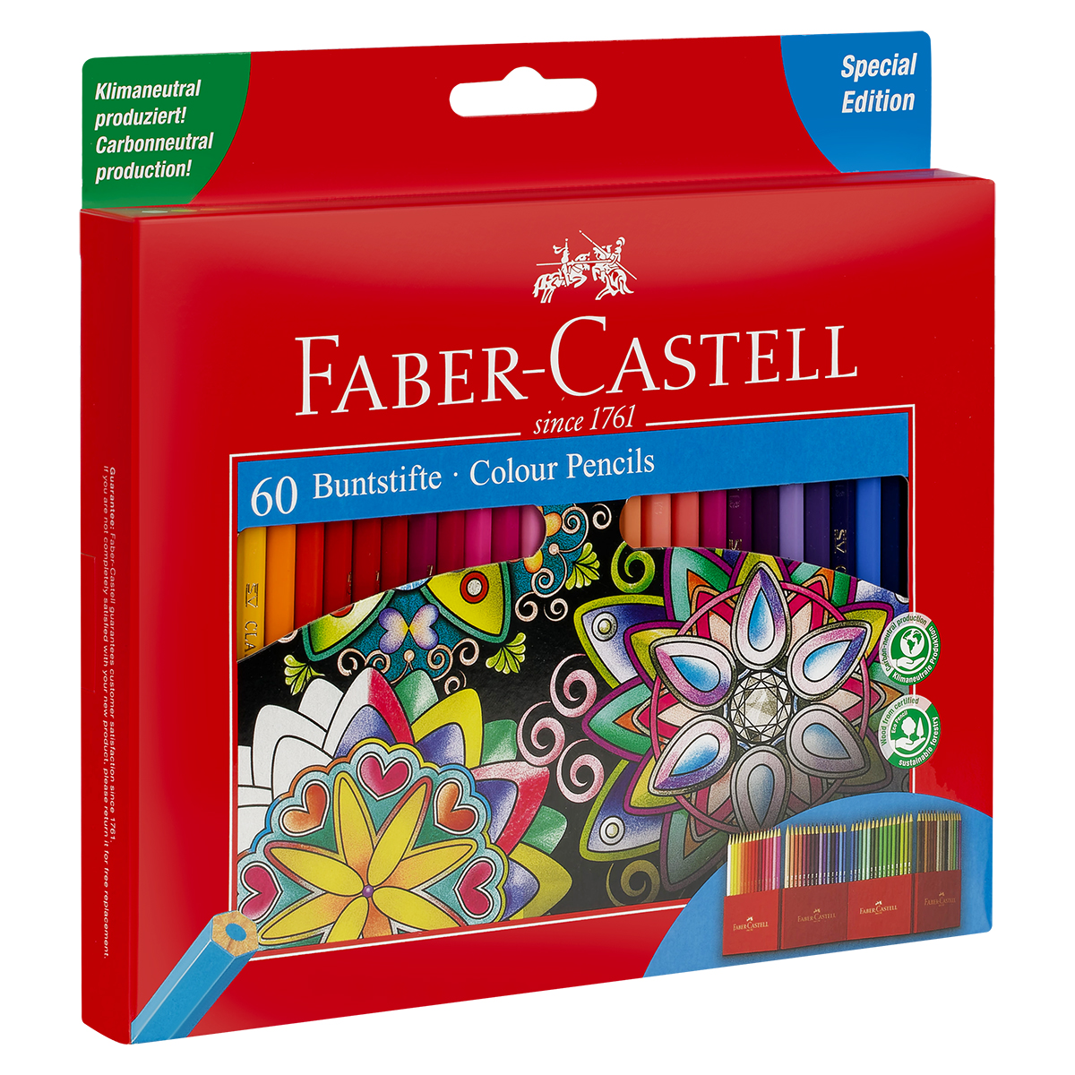 Карандаши цветные Faber-Castell, 60цв., заточен., картон. подставка, европодвес - фото 10