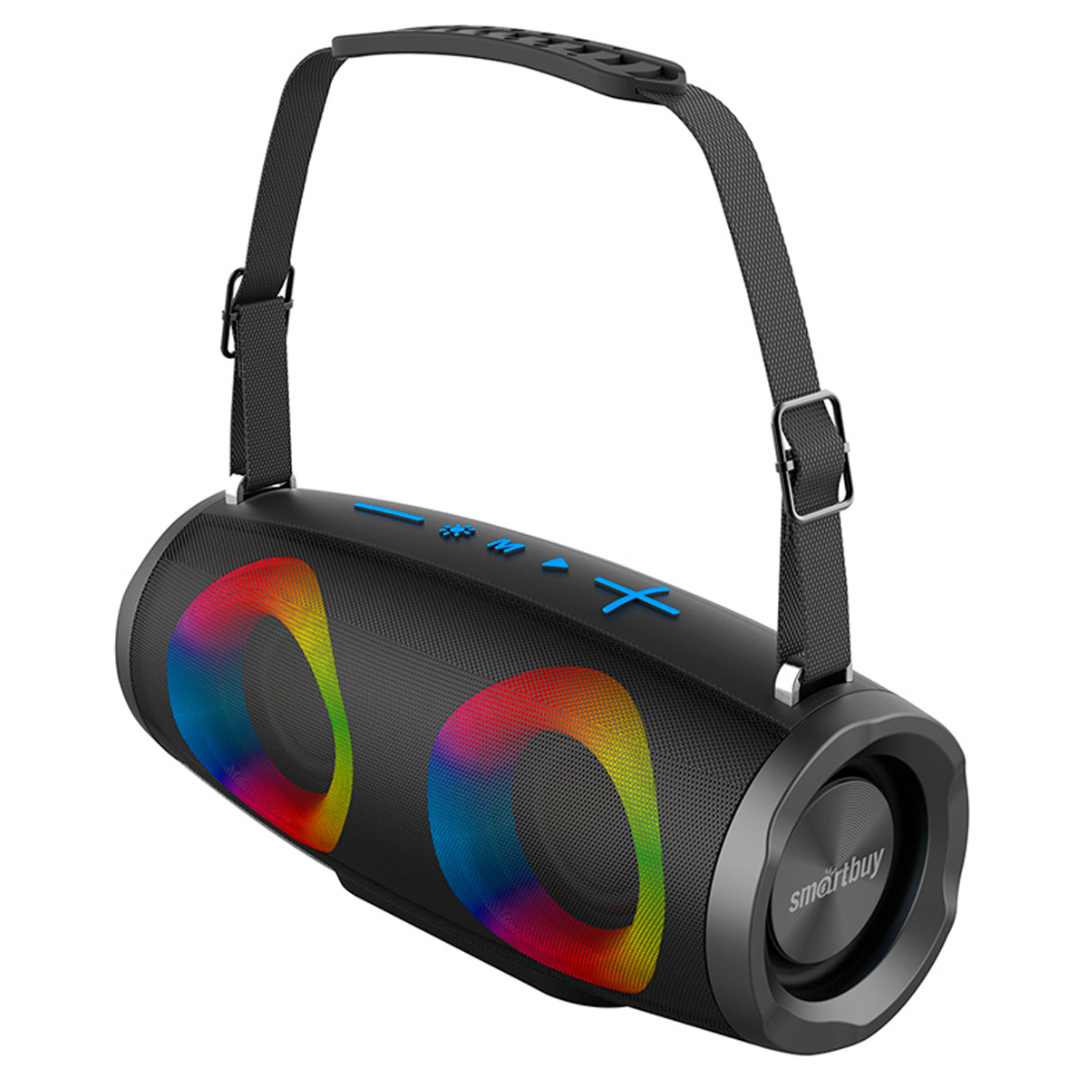 Колонка портативная Smartbuy BOOM JR, 16Вт, Bluetooth, MP3, FM-радио, подстветка, micro SD, черный - фото 3
