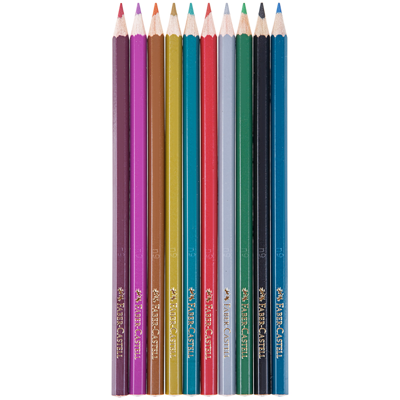 Карандаши цветные Faber-Castell, 10цв., металлик, заточен., картон. упаковка - фото 2