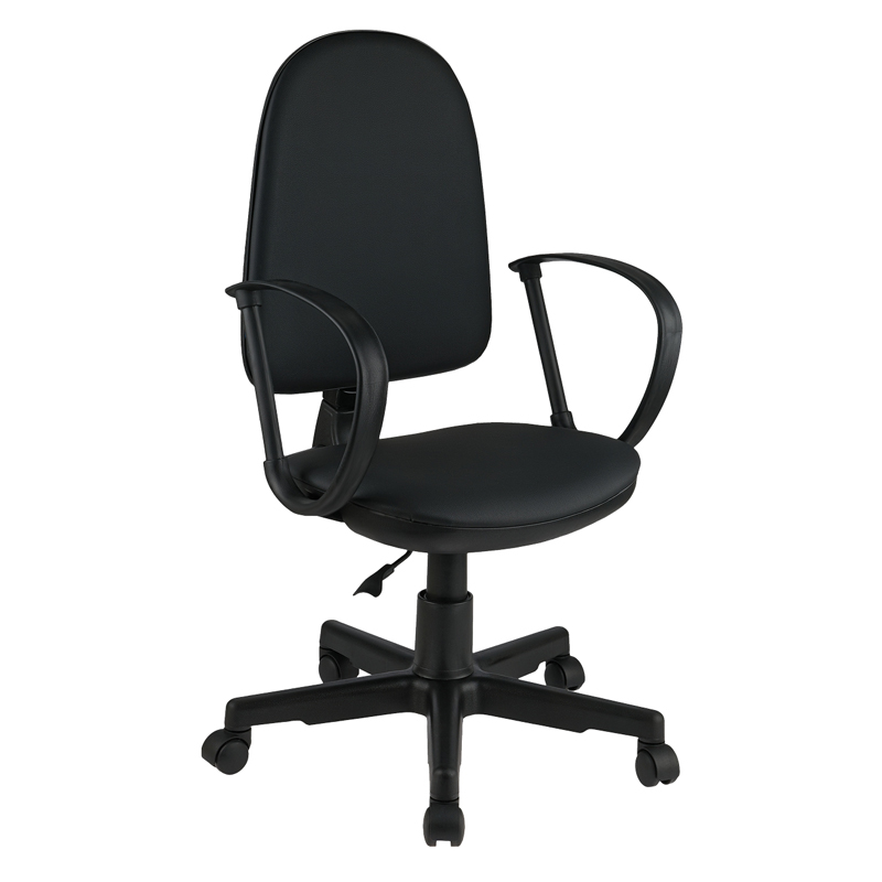 Кресло оператора Helmi HL-M30 "Престиж", кожзам черный - фото 1