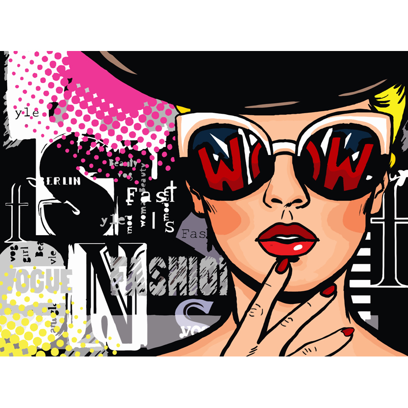 Картина по номерам на холсте ТРИ СОВЫ "Wow. Fashion", 30*40, с акриловыми красками и кистями - фото 1