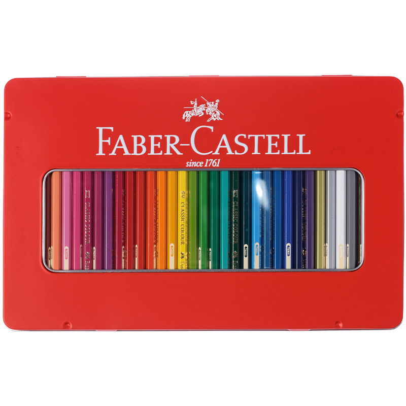 Карандаши цветные Faber-Castell "Замок", 36цв., шестигр., заточ., метал. кор. - фото 2