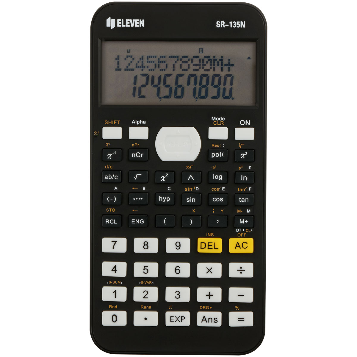 Калькулятор научный Eleven SR-135N, 10+2 разрядов, 240 функций, питание от батарейки, 75,5*148*13мм, черный - фото 2