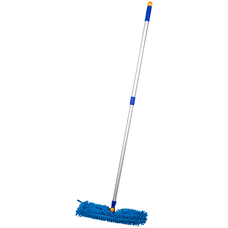 Швабра двусторонняя OfficeClean Professional, алюм. ручка 75-130см, насадка МОП микрофибра 40см - фото 1