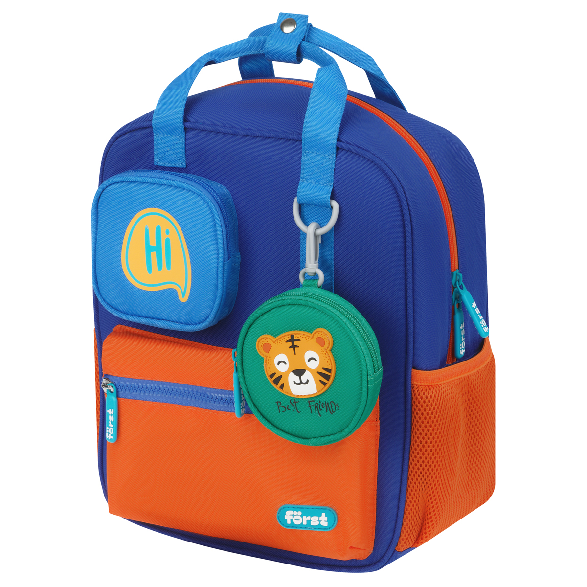 Рюкзак F?rst F-Kids "Hi, Tiger!" 30,5*25,5*12,5см, 1 отделение, 5 карманов, эргономичная спинка - фото 1