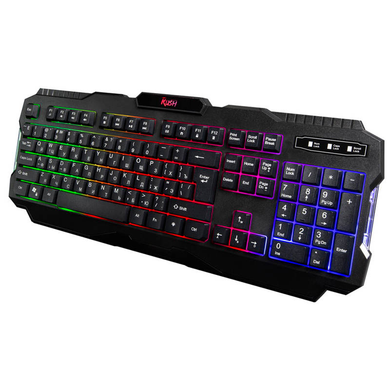 Клавиатура Smartbuy Rush Warrior 308, мультимедийная, подсветка, USB, черная - фото 1