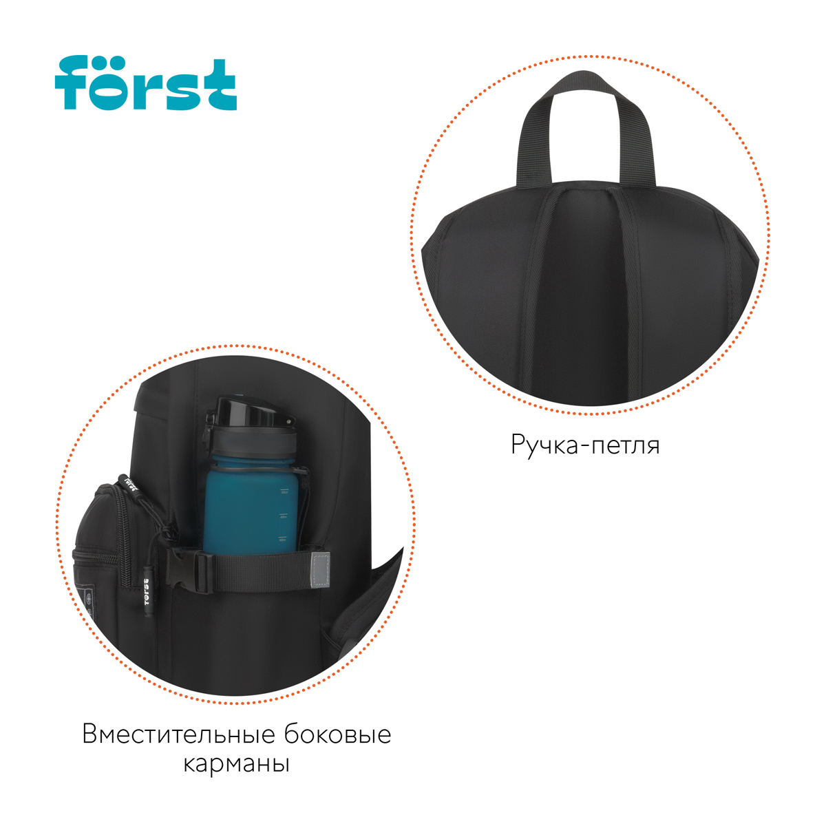 Рюкзак F?rst F-Teens "Minimal" 40*28*15см, 1 отделение, 7 карманов, уплотненная спинка - фото 8