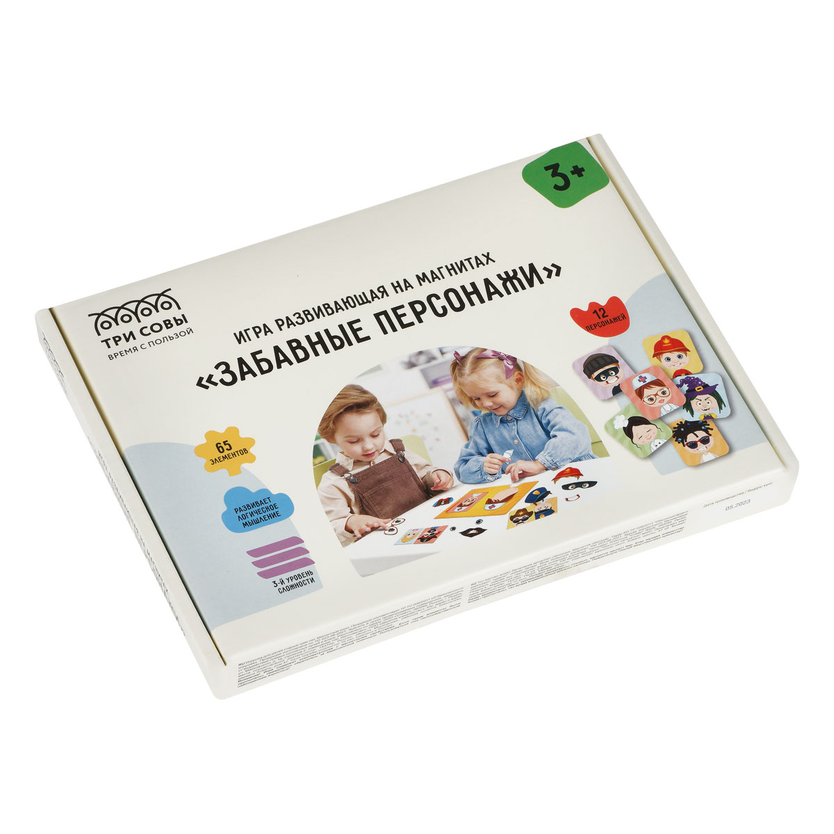 Игра развивающая на магнитах ТРИ СОВЫ "Забавные персонажи", 65 эл. - фото 2