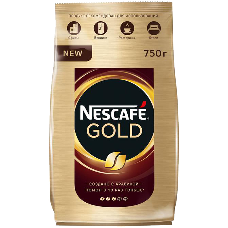 Кофе молотый в растворимом NESCAFE "Gold" 750 г, сублимированный, 12348310 - фото 1