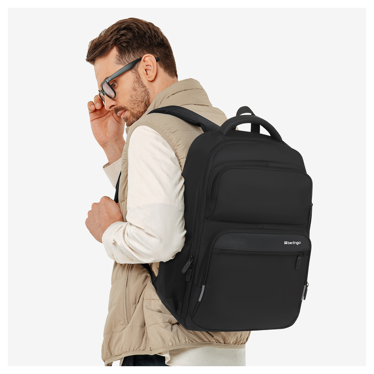 Рюкзак Berlingo City "Intelligent" 45*31*16см, 1 отделение, 5 карманов, эргономическая спинка - фото 10