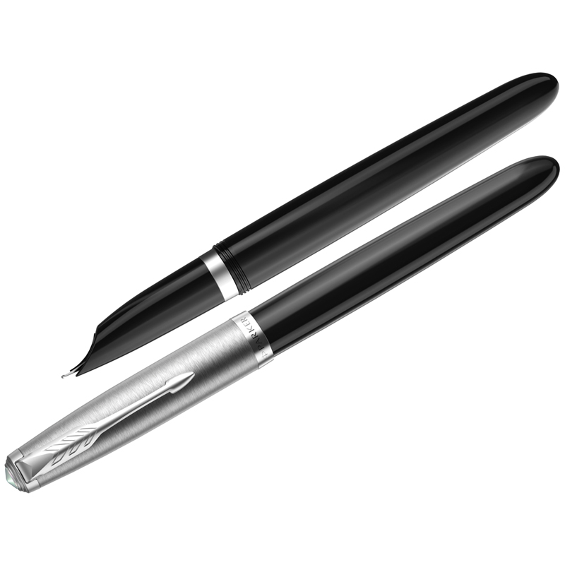 Ручка перьевая Parker "51 Black CT" черная, 0,8мм, подарочная упаковка - фото 1