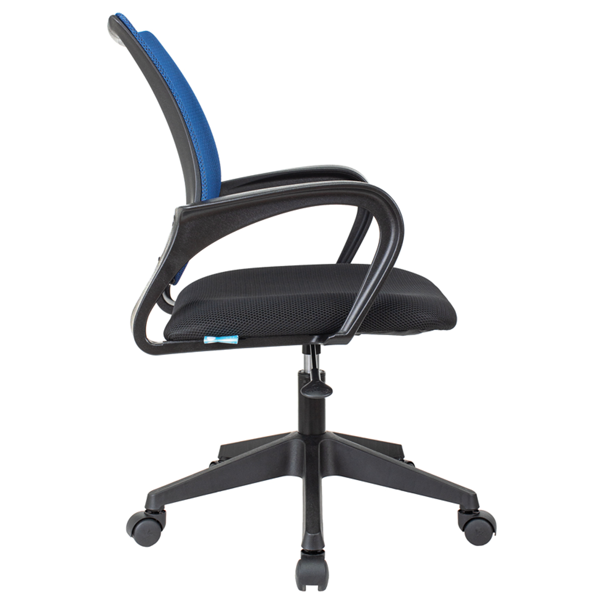 Кресло оператора Helmi HL-M95 R (695) "Airy", спинка сетка синяя/сиденье ткань TW черная, пиастра - фото 3
