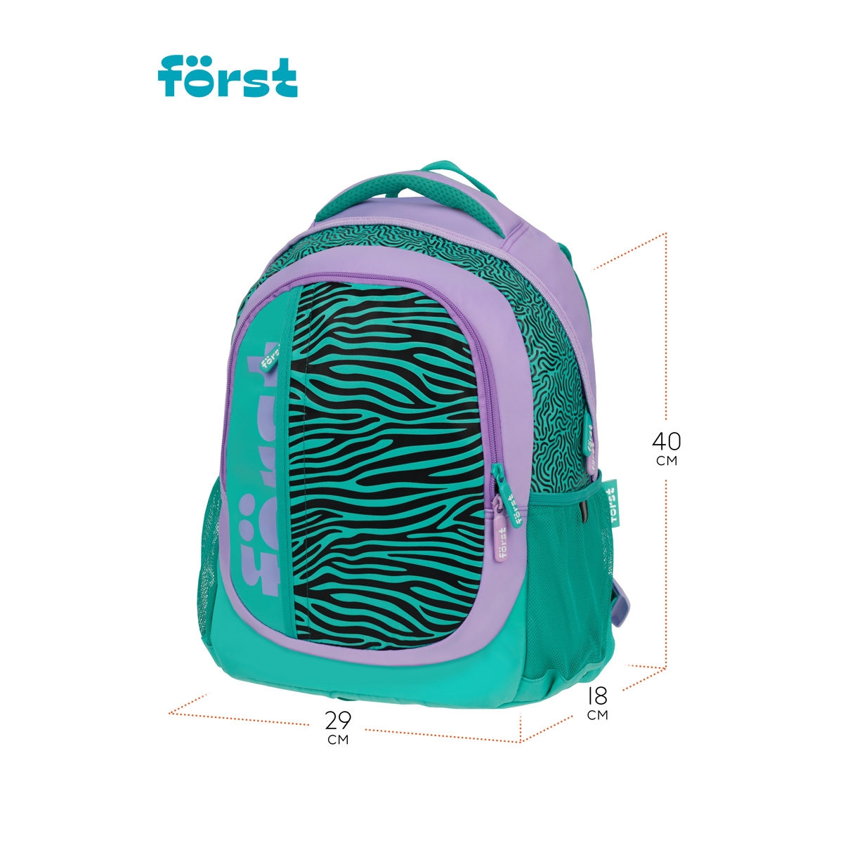 Рюкзак F?rst F-Trend "Animal pattern" 40*29*18см, 2 отделения, 3 кармана, эргономичная спинка - фото 3