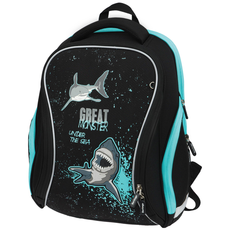 Ранец Berlingo Nova "Sea monster" 37*28*18см, 2 отделения, 2 кармана, анатомическая спинка - фото 1