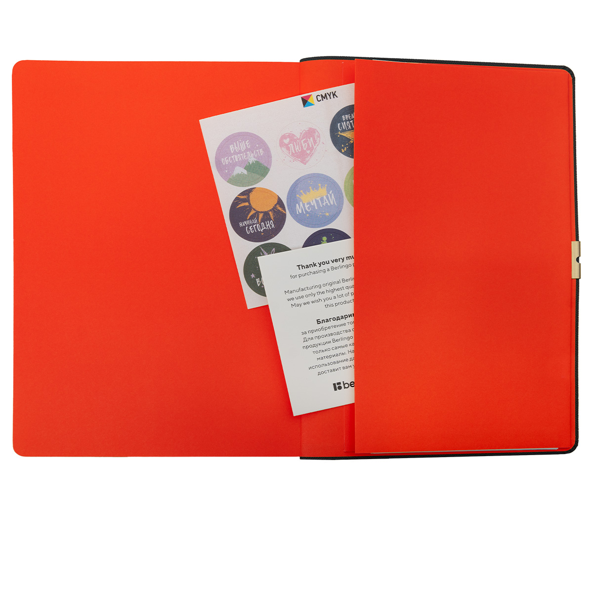 Ежедневник недатированный, А5, 136л., кожзам, Berlingo "Casual", с резинкой, черный, красный срез - фото 6