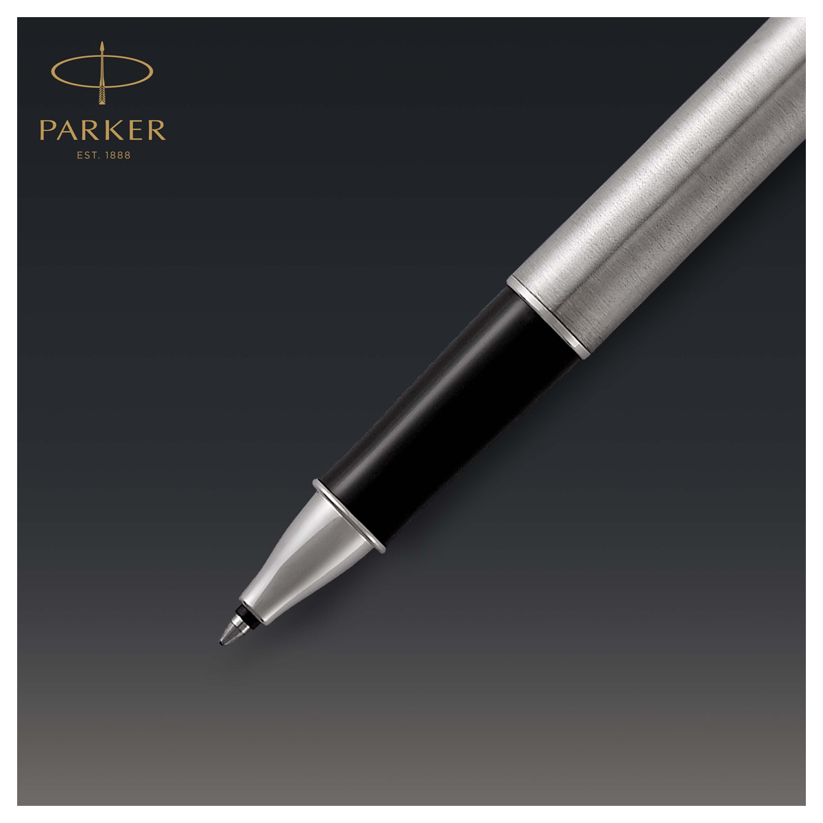 Ручка-роллер Parker "Sonnet Stainless Steel CT" черная, 0,8мм, подарочная упаковка - фото 4