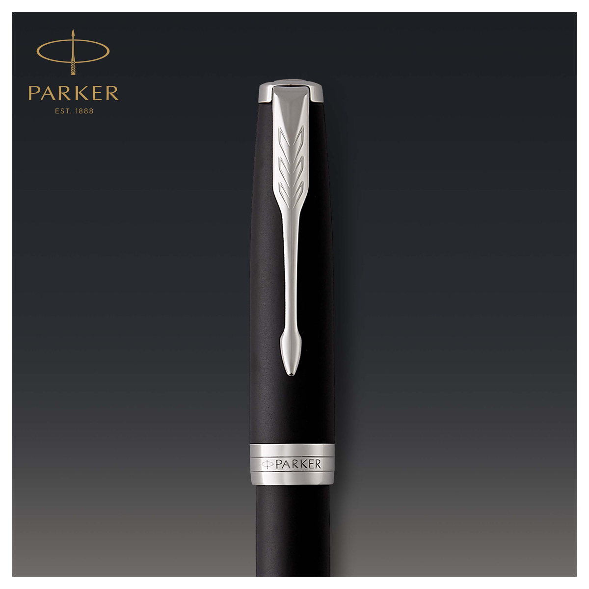 Ручка-роллер Parker "Sonnet Matte Black CT" черная, 0,8мм, подарочная упаковка - фото 5