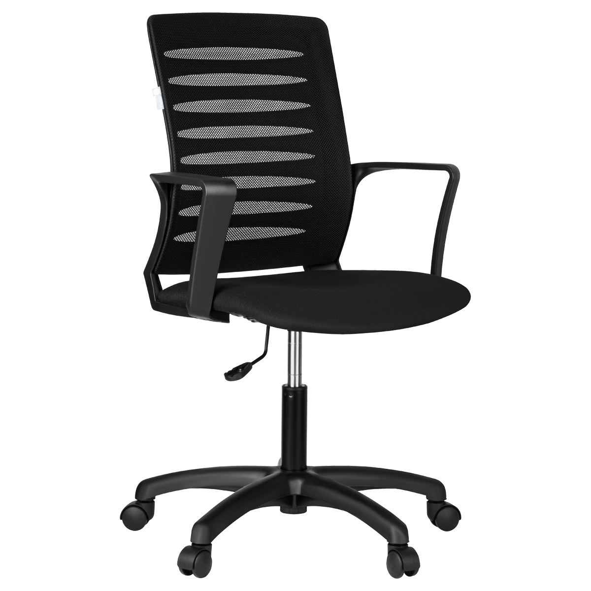 Кресло оператора Helmi HL-M16 "Webstar", спинка ткань-сетка черная/сиденье ткань черная - фото 1