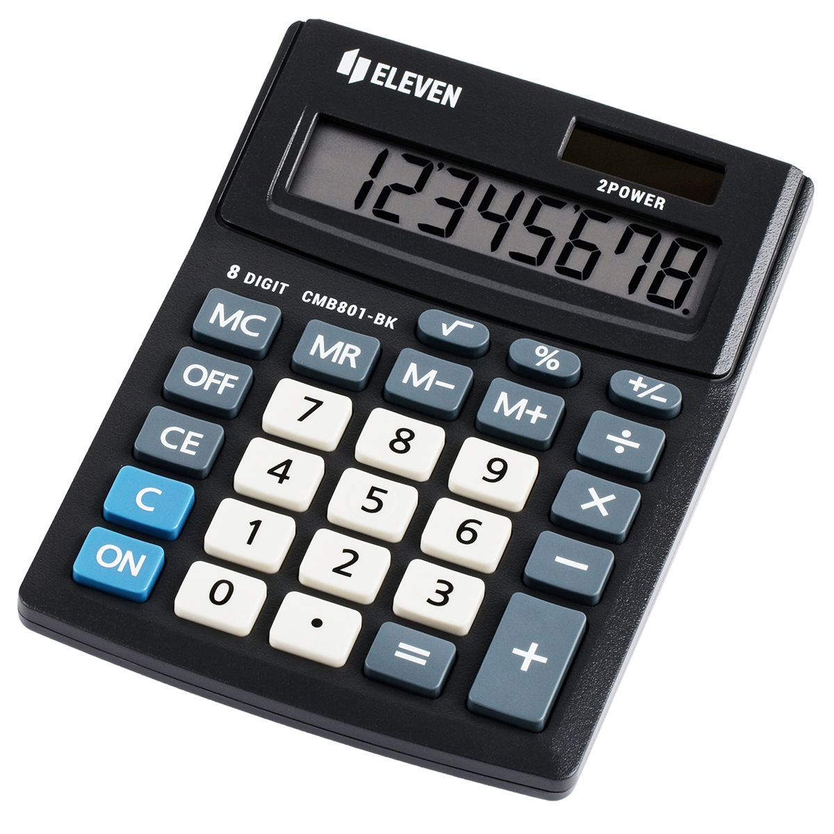 Калькулятор настольный Eleven Business Line CMB801-BK, 8 разрядов, двойное питание, 102*137*31мм, черный - фото 1