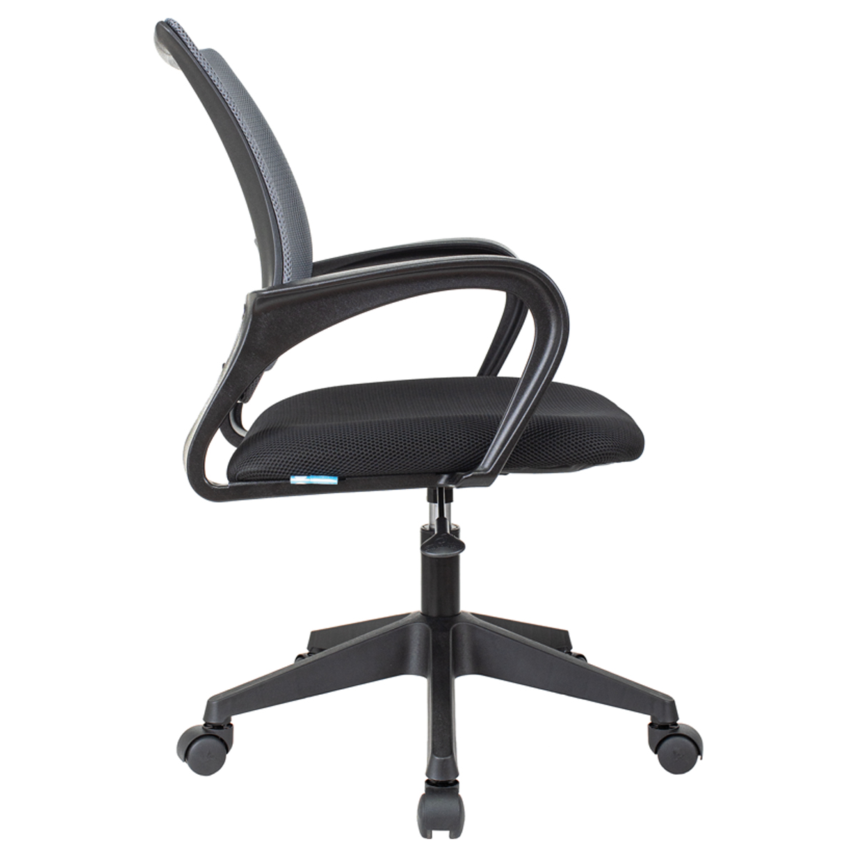 Кресло оператора Helmi HL-M95 R (695) "Airy", спинка сетка серая/сиденье ткань TW черная, пиастра - фото 3