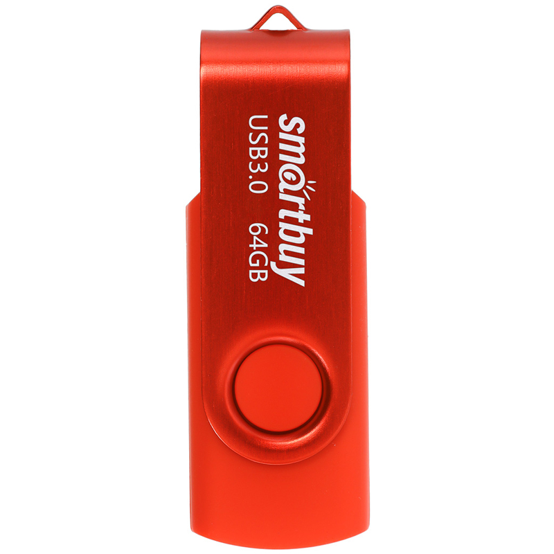 Память Smart Buy "Twist"  64GB, USB 3.0 Flash Drive, красный - фото 1