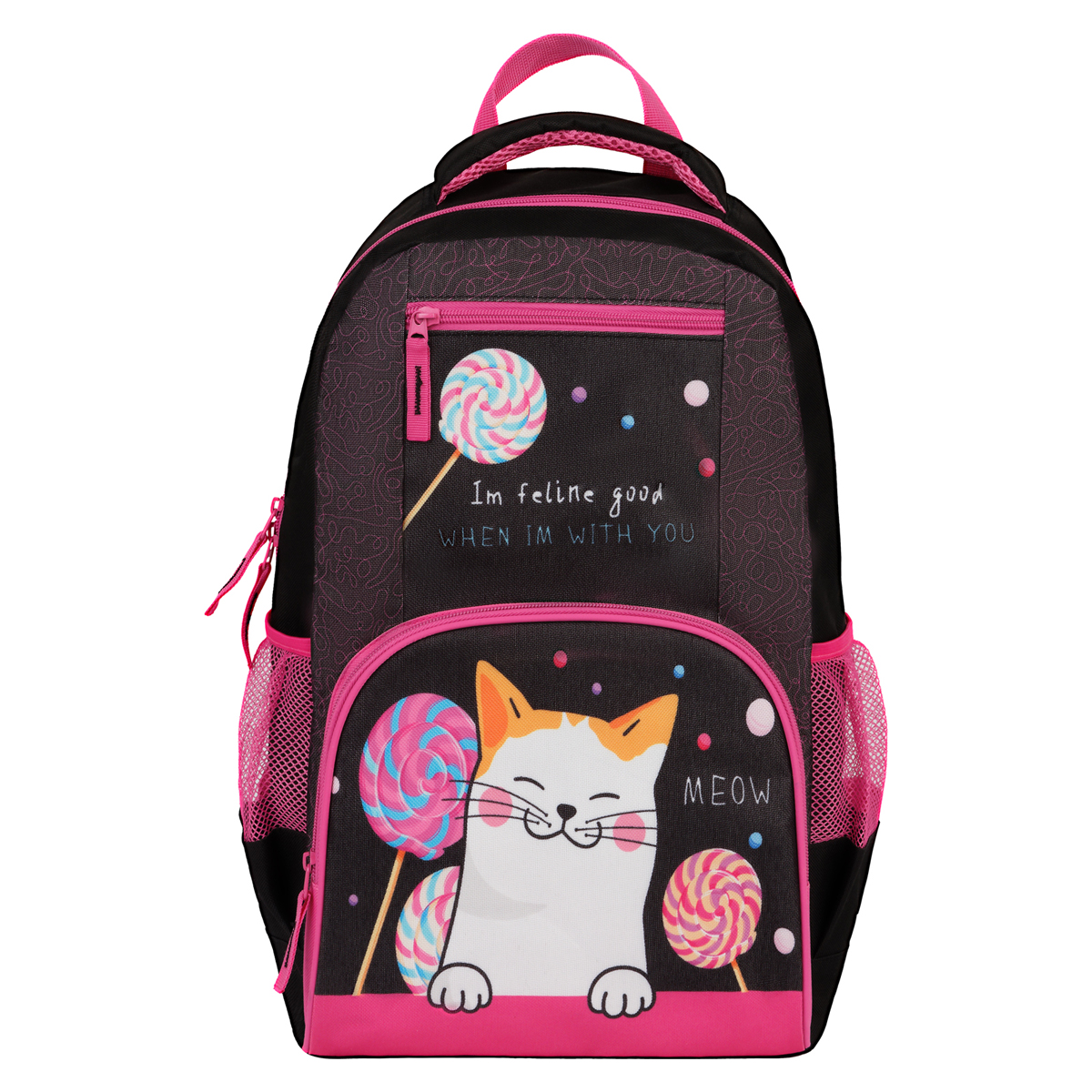 Рюкзак ArtSpace School "Meow", 44*31*16см, 1 отделение, 4 кармана, уплотн. спинка - фото 1