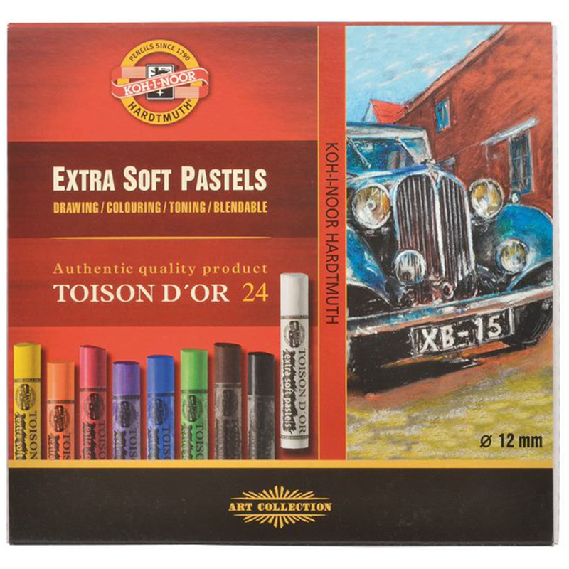 Пастель художественная Koh-I-Noor "Toison D`or Extra Soft 8554", 24 цвета, картон. упаковка - фото 1