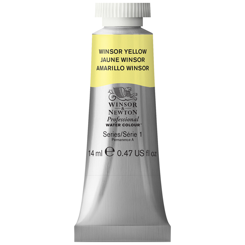 Акварель художественная Winsor&Newton "Professional", 14мл, туба, желтый - фото 1