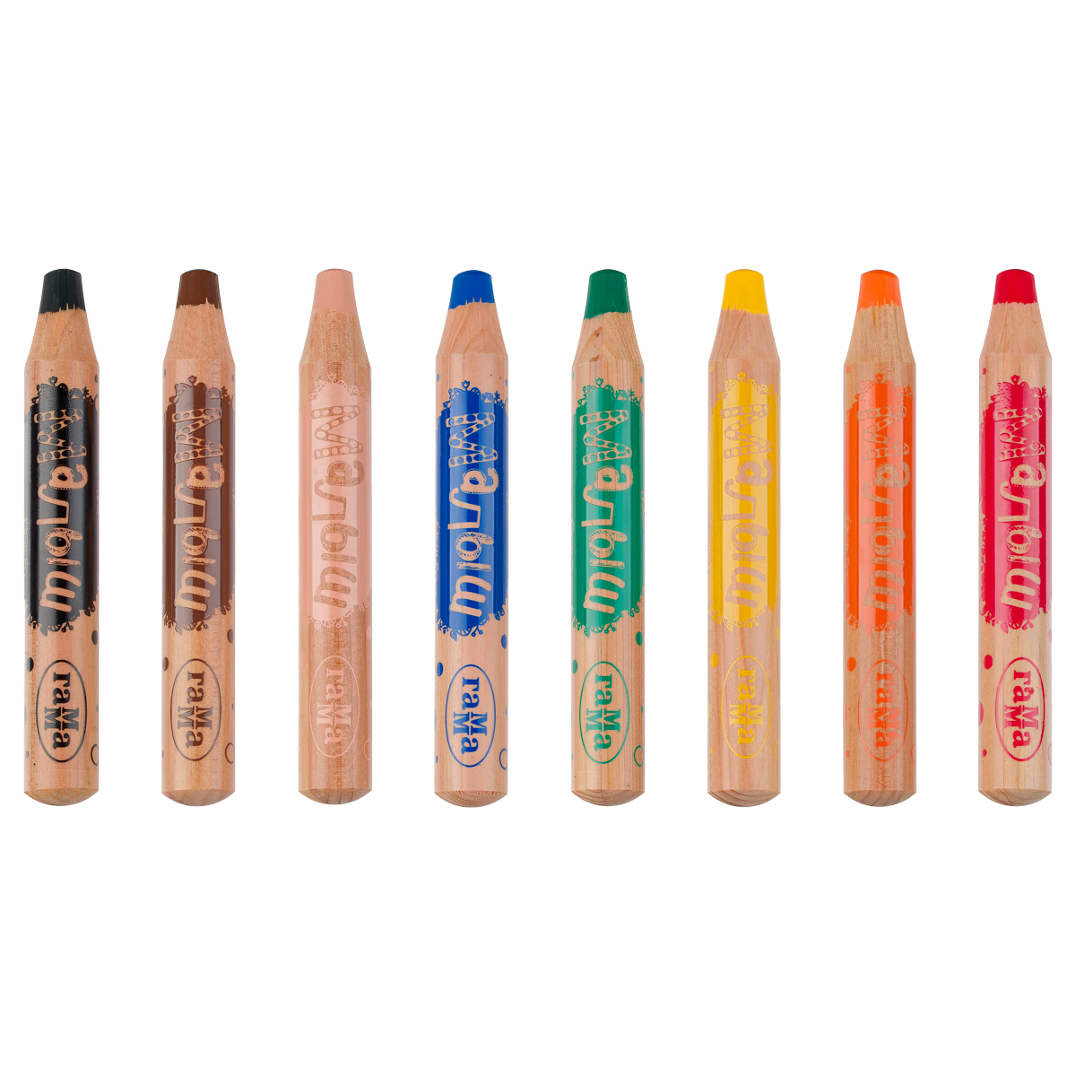 Карандаши цветные Гамма "Малыш", 08цв., утолщенные, заточен., с точилкой, картон. упаковка, европодвес - фото 3