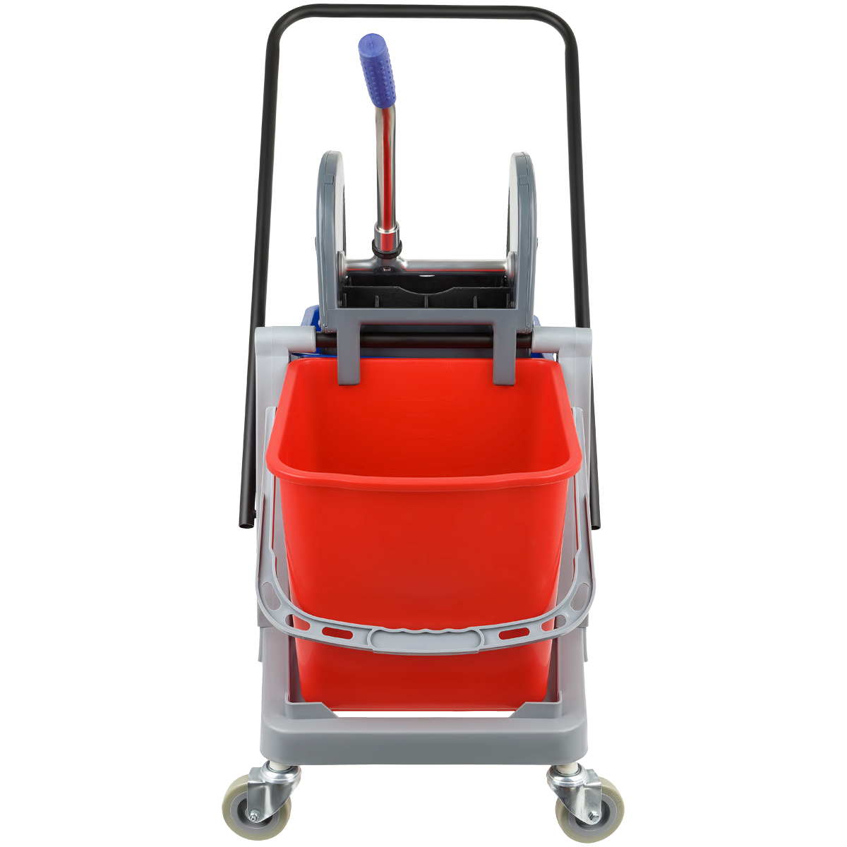 Тележка уборочная OfficeClean, 2 съемных ведра 23л., механический отжим, пластиковый каркас - фото 6