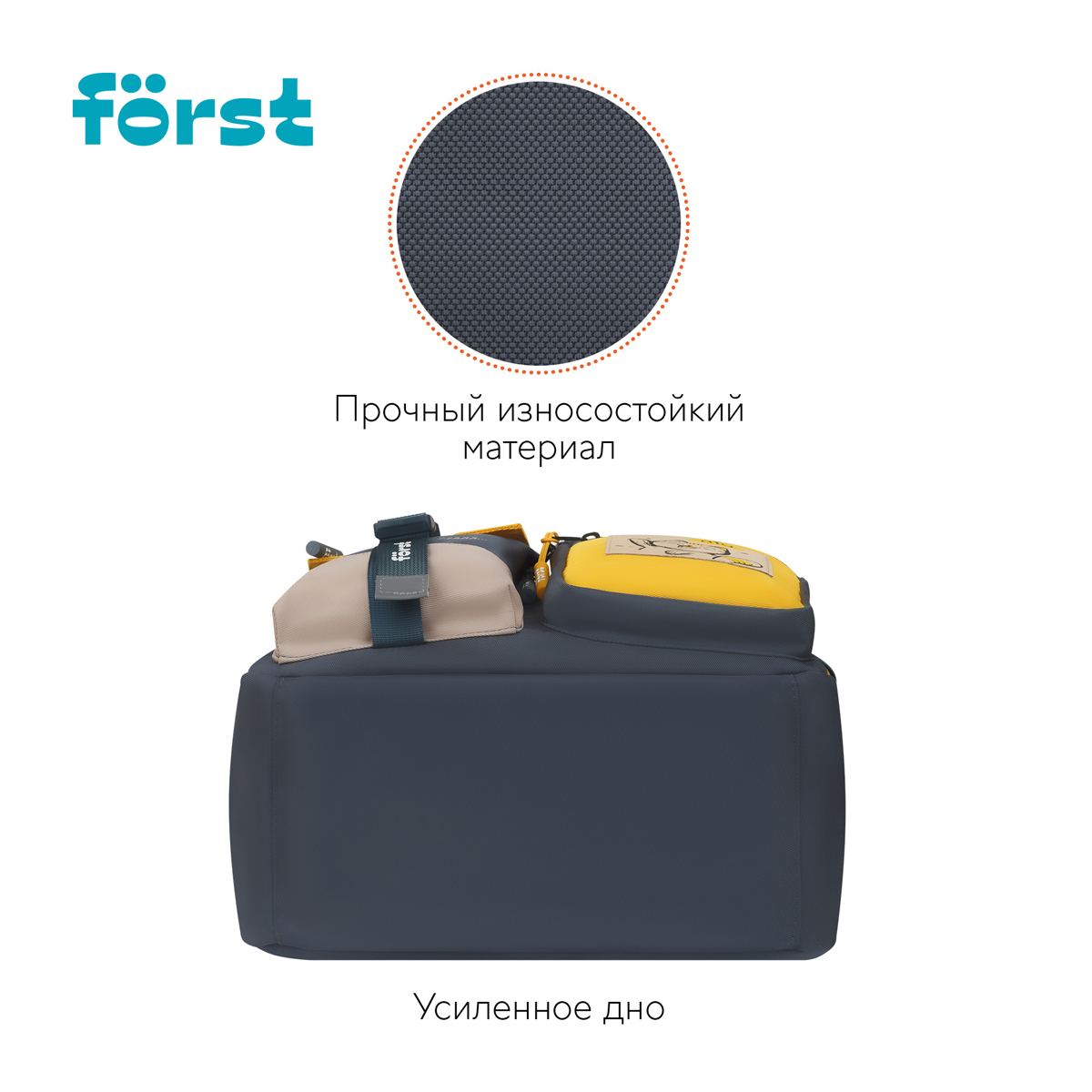 Рюкзак F?rst F-Teens "Hi, Cat!" 40*28*15см, 1 отделение, 7 карманов, уплотненная спинка - фото 6