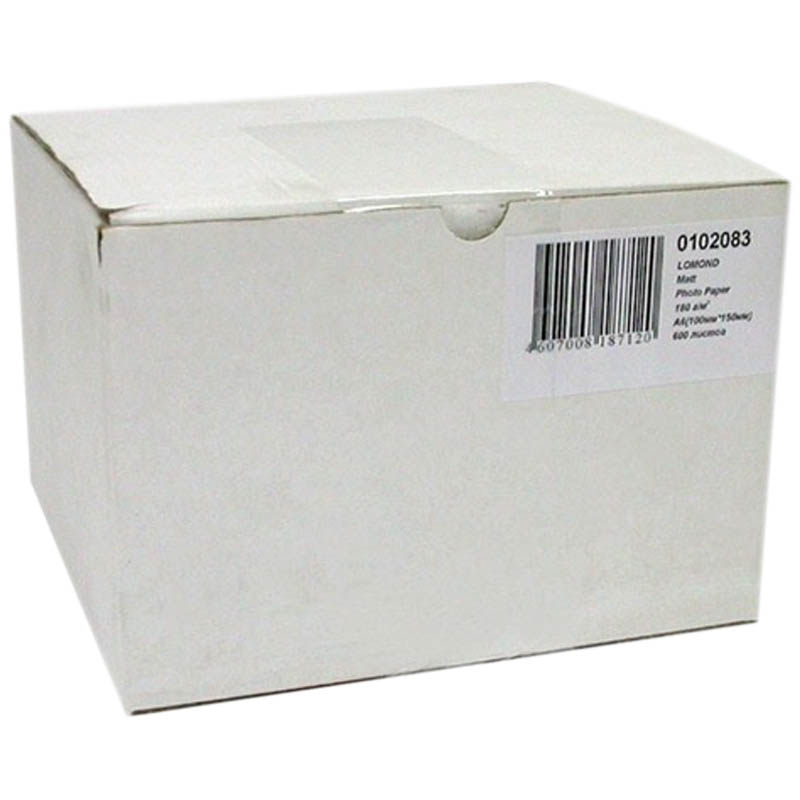 Фотобумага А6 (100*150) для стр. принтеров Lomond, 180г/м2 (600л) матовая односторонняя - фото 1